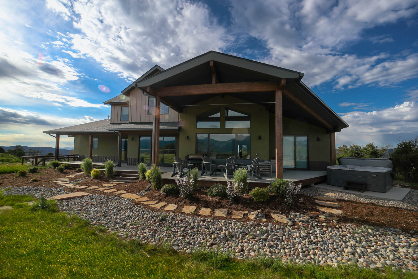 Exterior view of the back of the home - Private Hot Tub