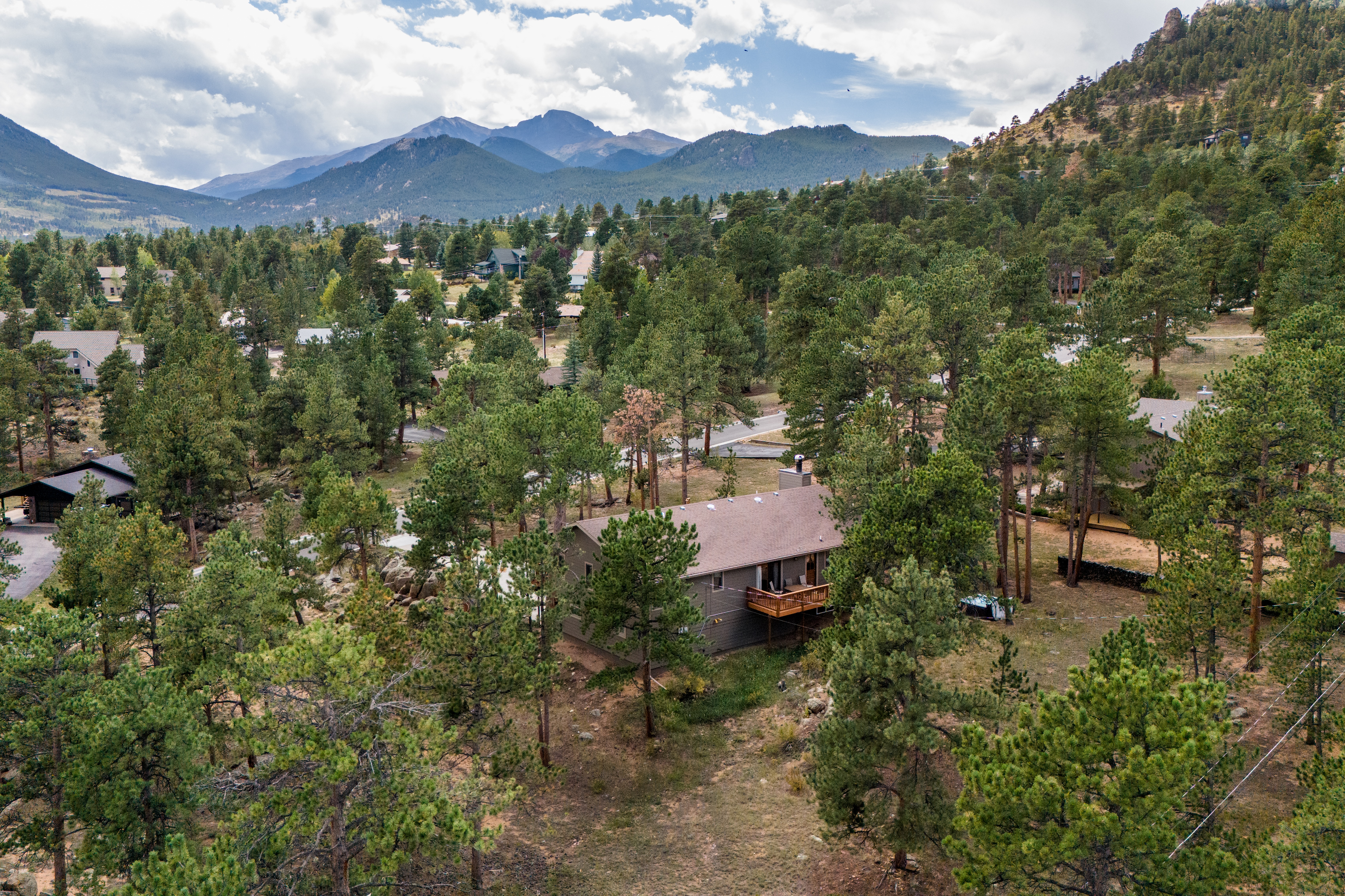 Ariel view of the home
