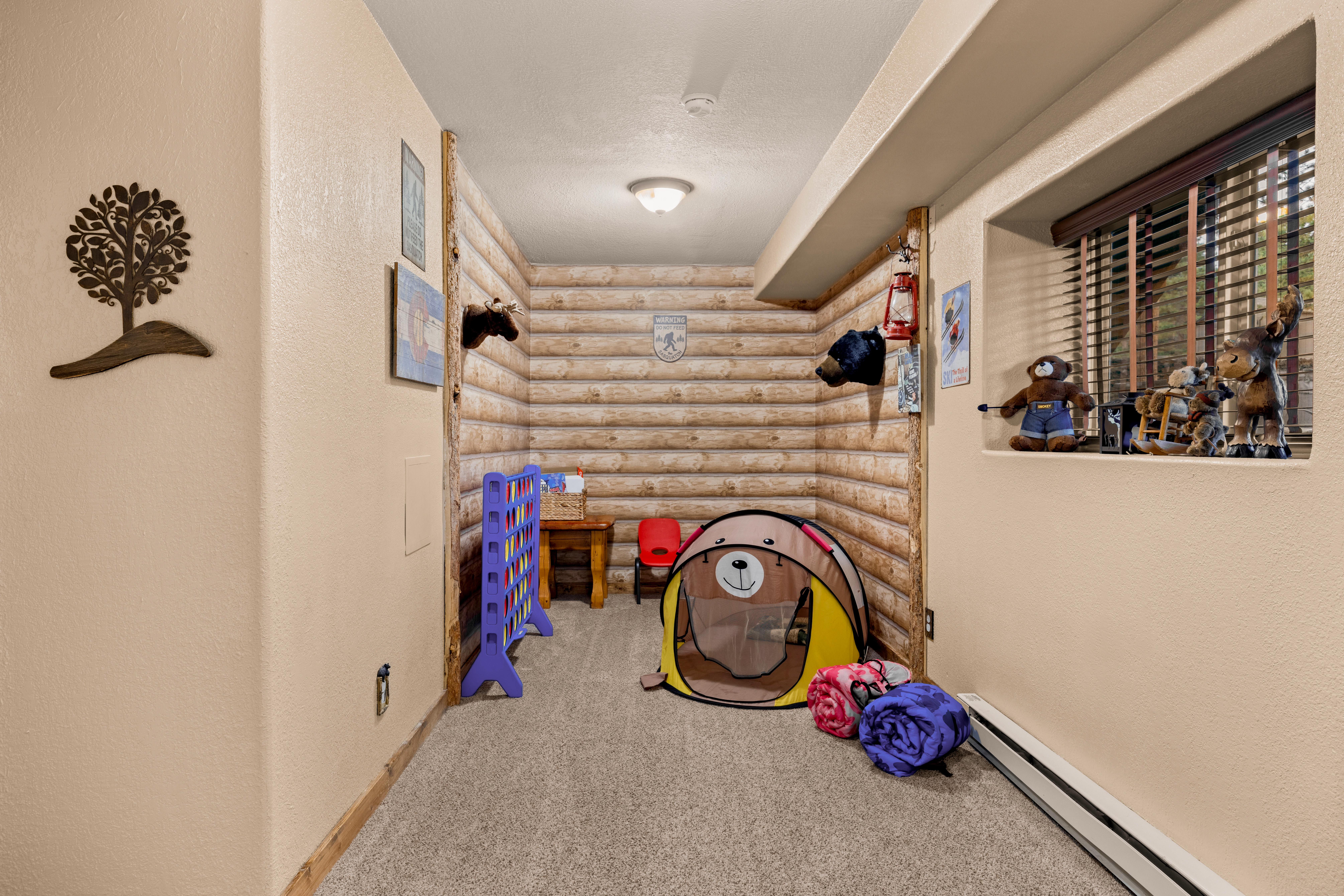 Play area for the kiddos, located on the lower level of the home.