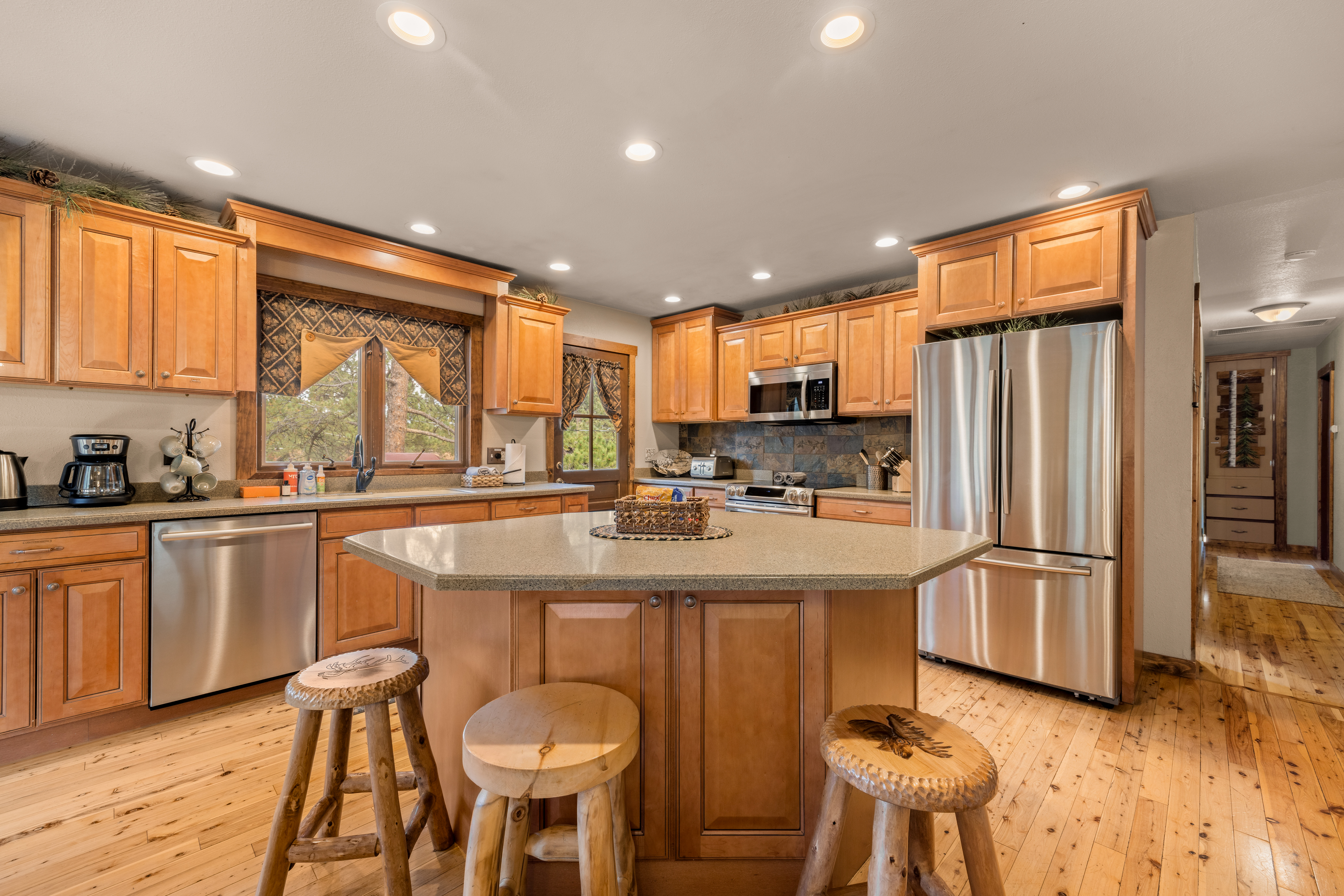 Whip up your favorite meals in this beautifully designed kitchen.