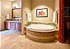 Master bathroom with jetted tub and walk-in shower