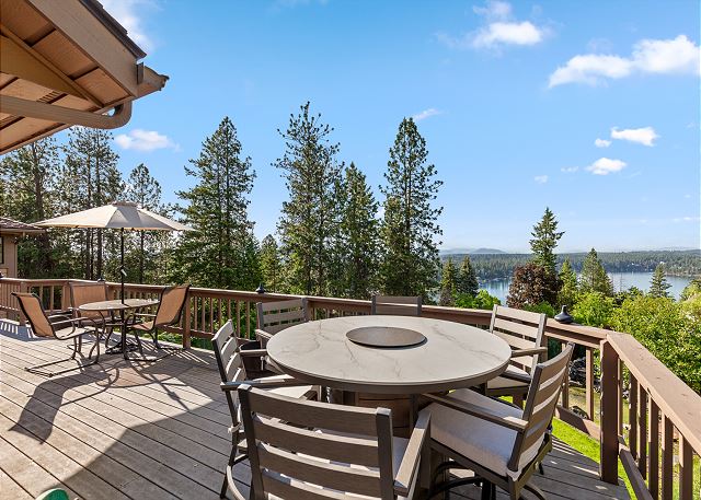 New Listing! Relax at Hayden Lake | Stunning Views, Hot Tub & Games