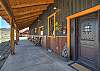 Homestake cabin - front porch with views of Bristol Head, Shallow Creek Basin, and more.