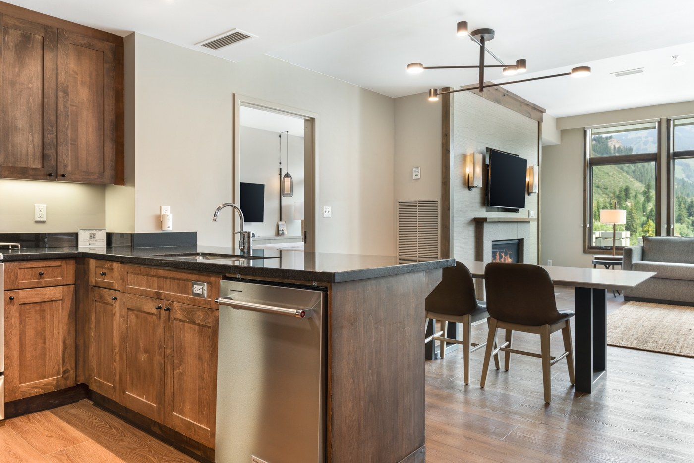Enjoy good conversation with open plan living