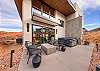 private patio with hot tub