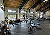 Full gym with ample workout equipment