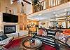 The Queen bedroom is in the loft area above the living room