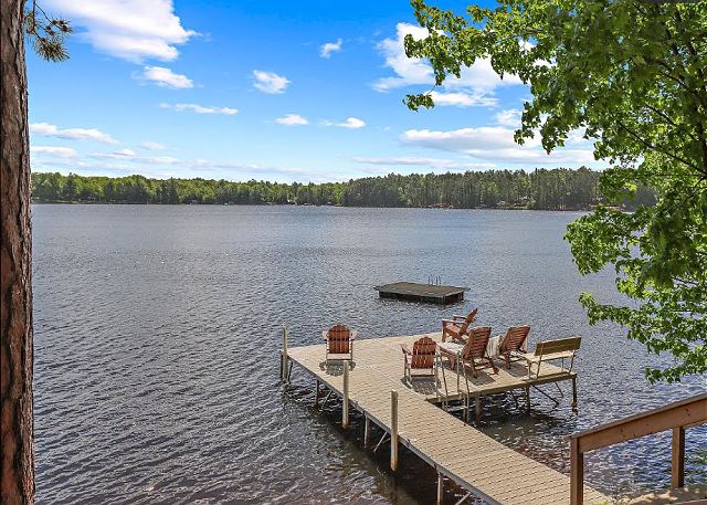NEW! Lakefront Bliss | Dock, Game Room, Sauna & Hot Tub | Tall Pines Lodge