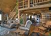 Open kitchen, dining room that flows into the living room