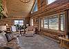 Living room with mountain views