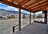 Covered patio with mountain views