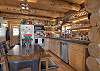 Open kitchen and dining area