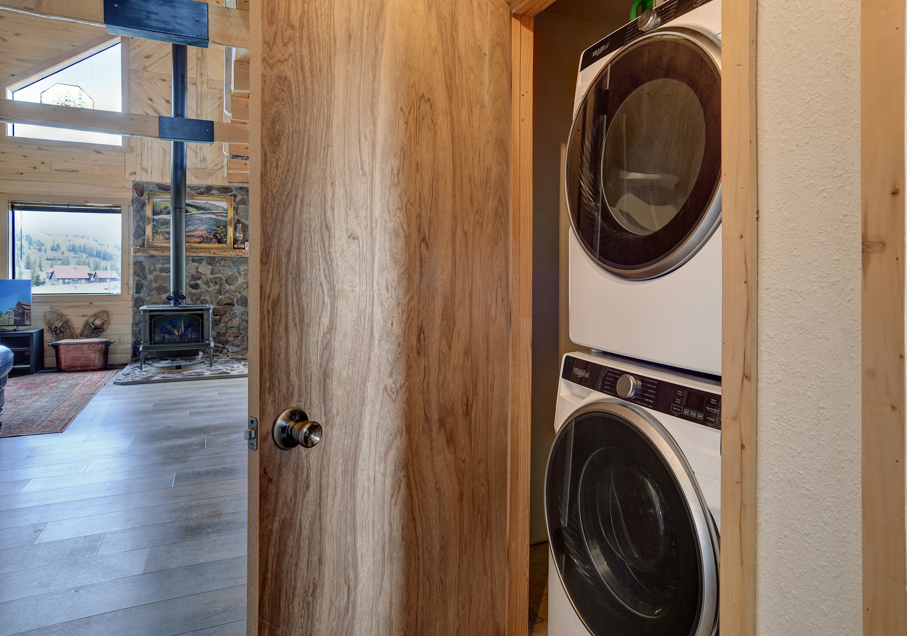 Washer and dryer on main floor.