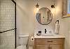 Main king bedroom ensuite bathroom with walk-in shower. 