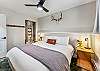 First King Bedroom with plush, high end bedding
