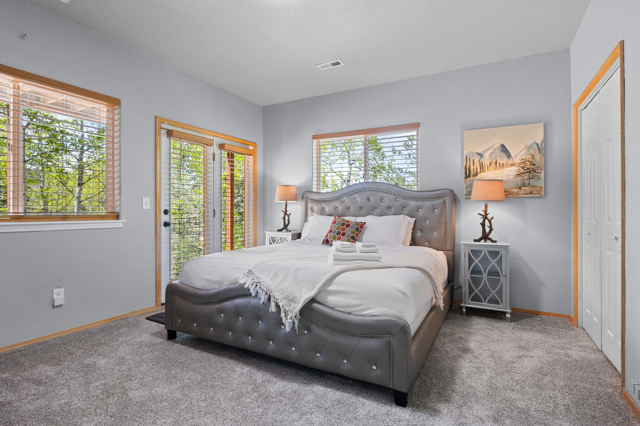 Stretch out and unwind—luxurious king bed and cozy comfort await.