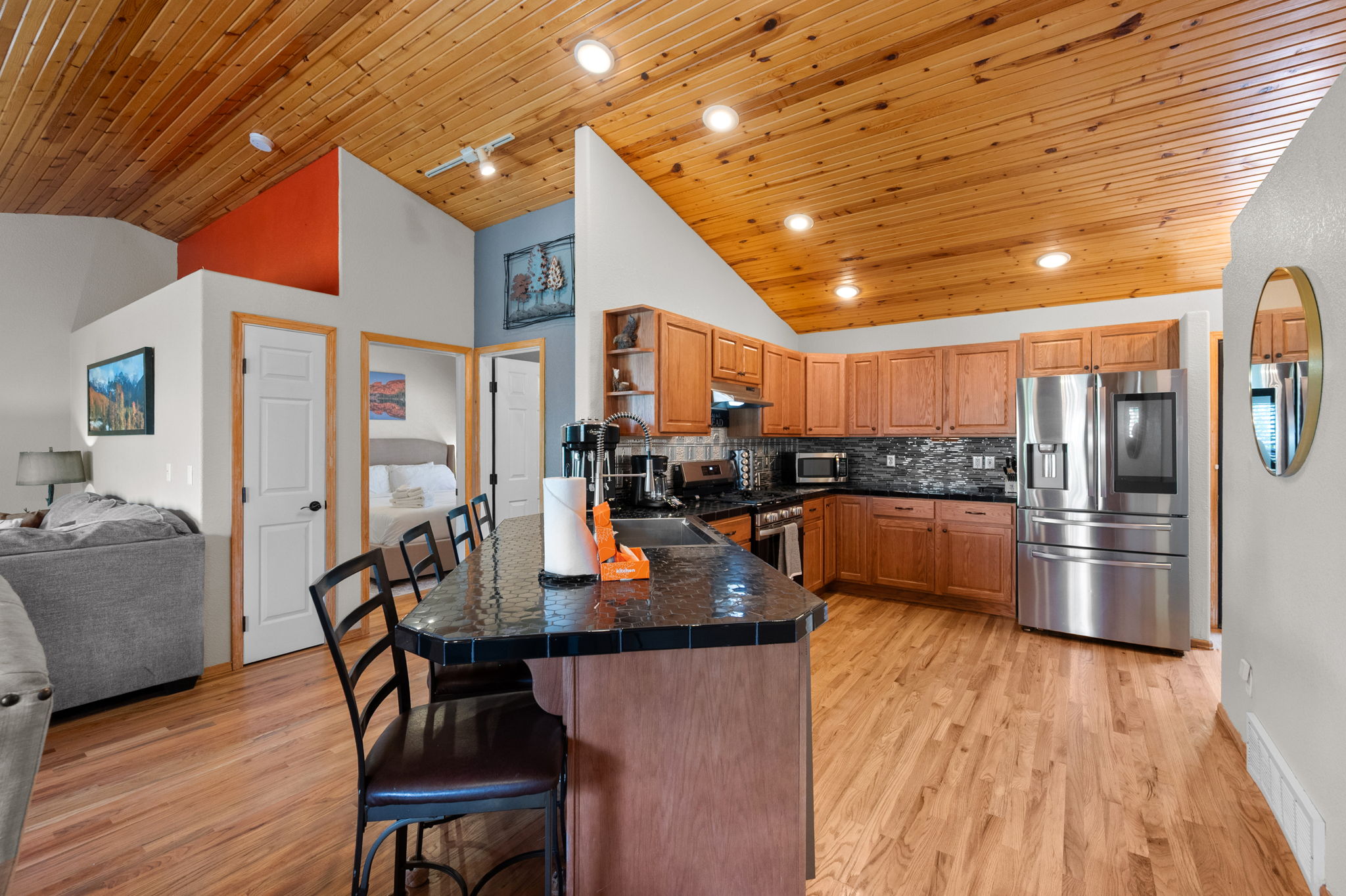 Whip up your favorite meals in this beautifully designed kitchen