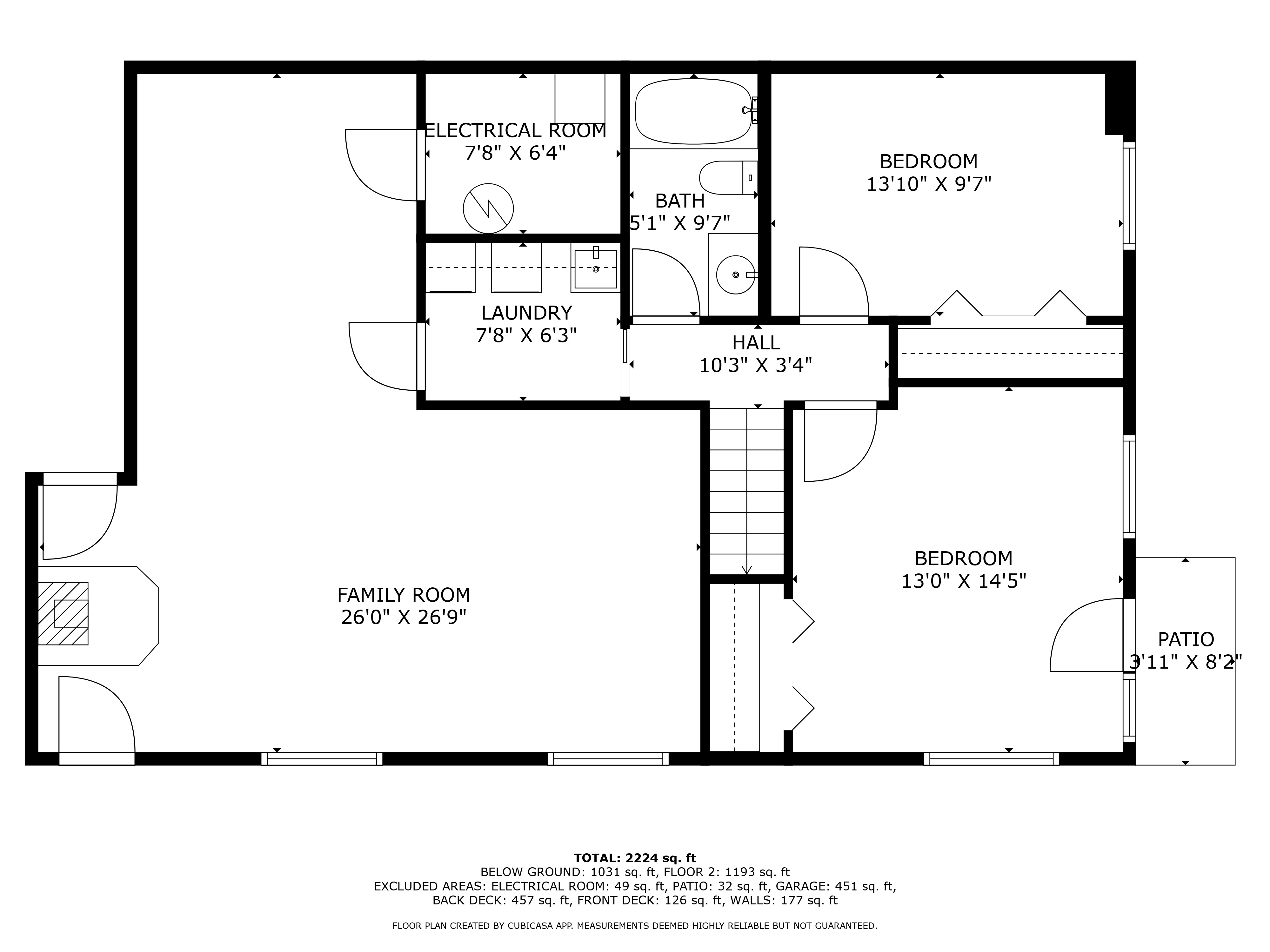 Main level floor plan