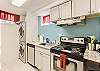Everything you need for an extended stay - a stocked kitchen along with a full size washer and dryer