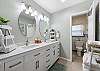 Dual vanities in the primary bathroom