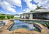 Cool off in the pool or warm up in the hot tub—your choice.

