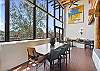 Ample light in the dining area