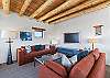 Spacious living room with Smart TV