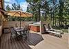 Spacious deck with comfortable seating—perfect for relaxing outdoors.
