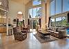 Gorgeous floor to ceiling windows in the living room 