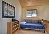 Twin day bed in the loft