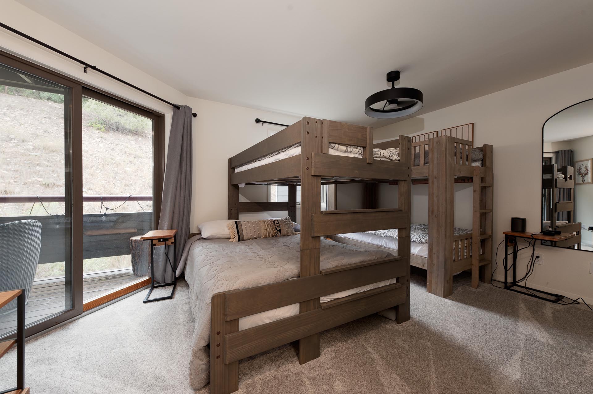 2nd Bedroom - Bunk Bed (Single over Queen) and (Single over Single) - TV and Deck Access