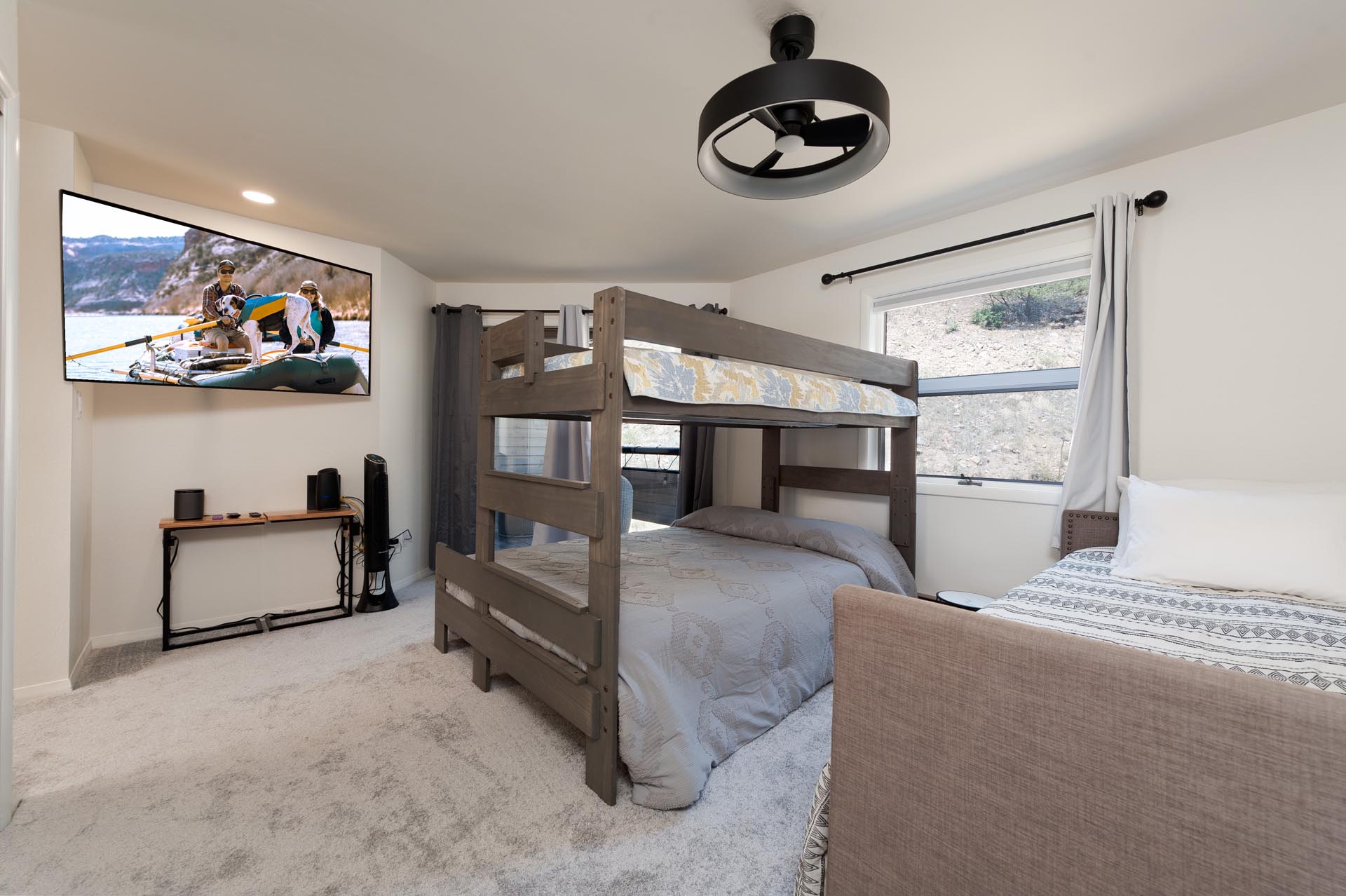 2nd Bedroom - Bunk Bed (Single over Queen) and Twin - TV and Deck Access