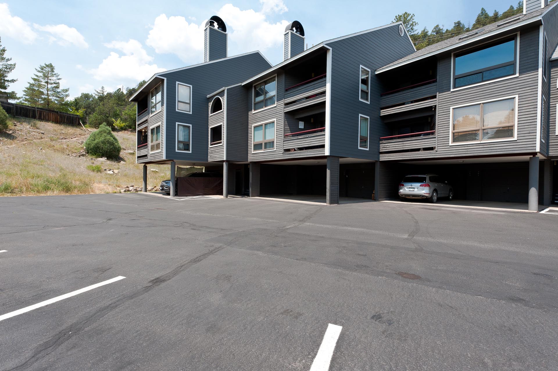 Exterior View (Condo is in the 2nd building from the end (left)