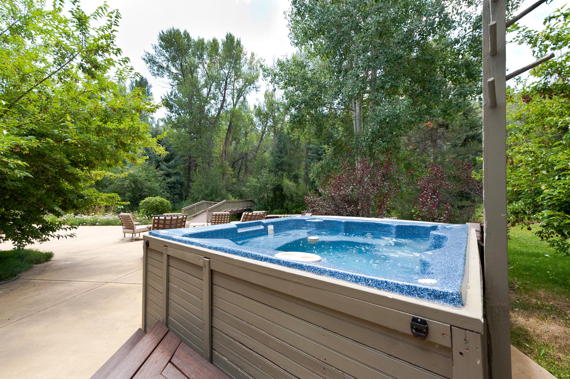 Private Hot Tub with river views