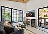 Lower level studio living room 