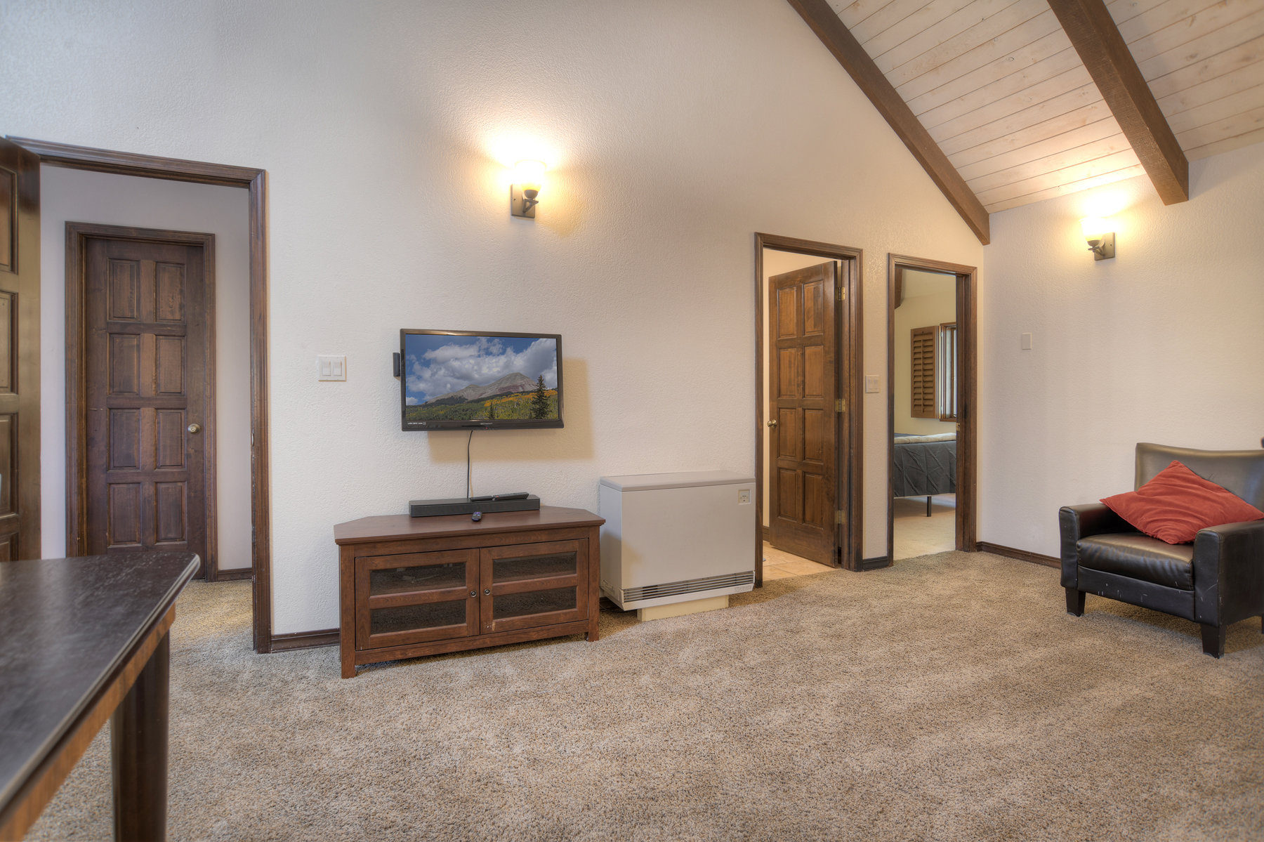 Loft with TV and desk