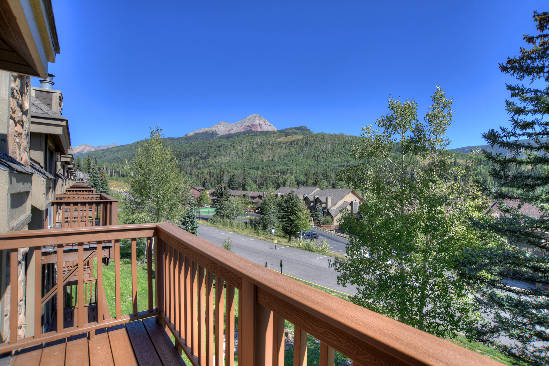 Amazing views of Engineer Mountain from the Master Bedroom Deck 