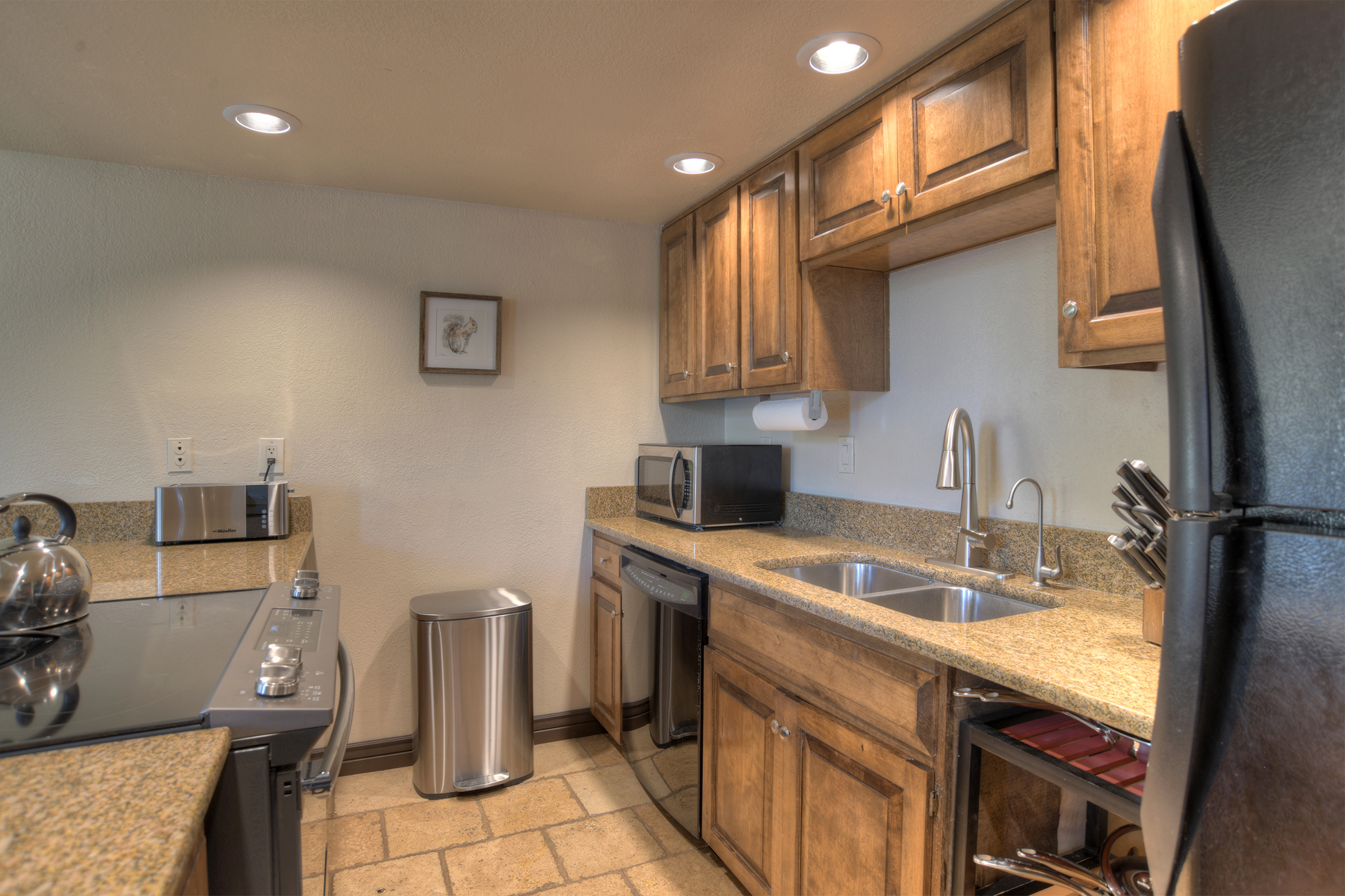 Fully stocked kitchen