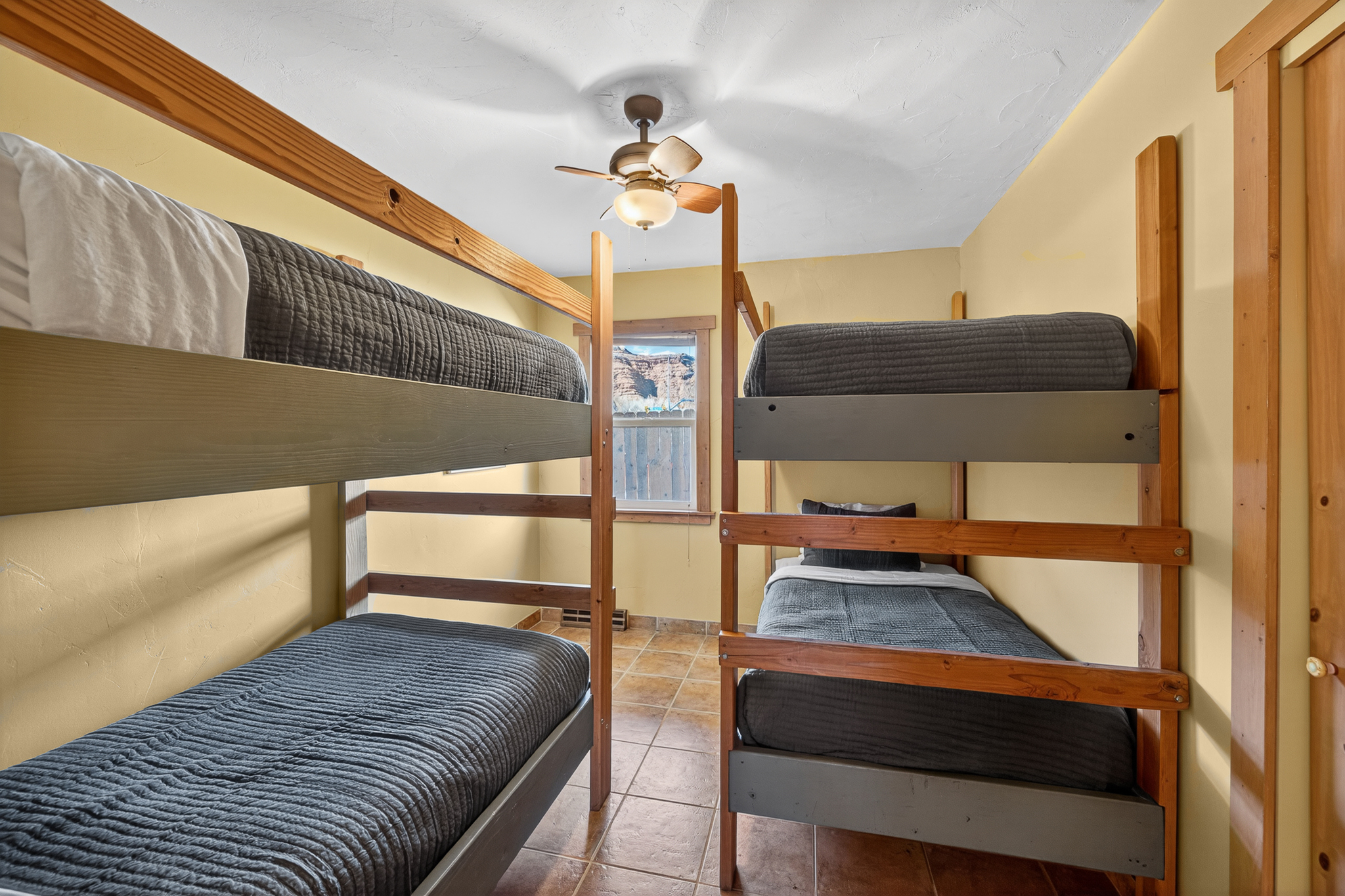 Bunk room with 4 twin bunk beds