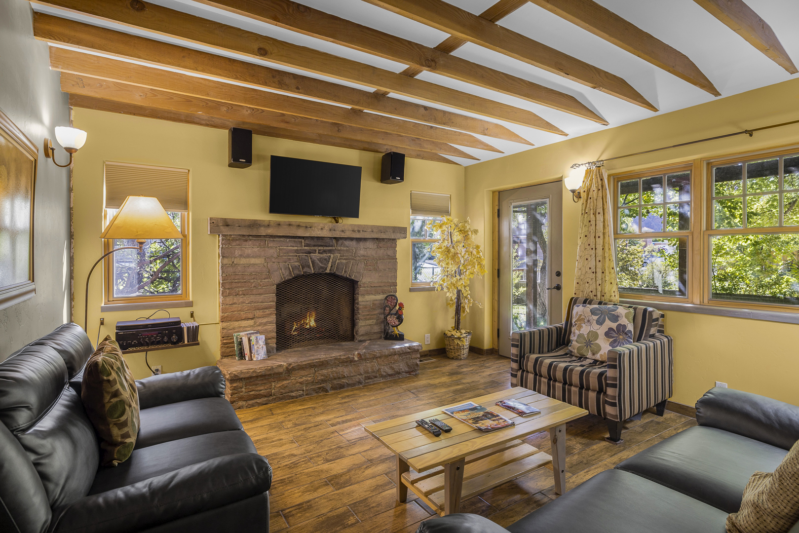 Cozy up in style- this living room is perfect for relaxation and gathering.