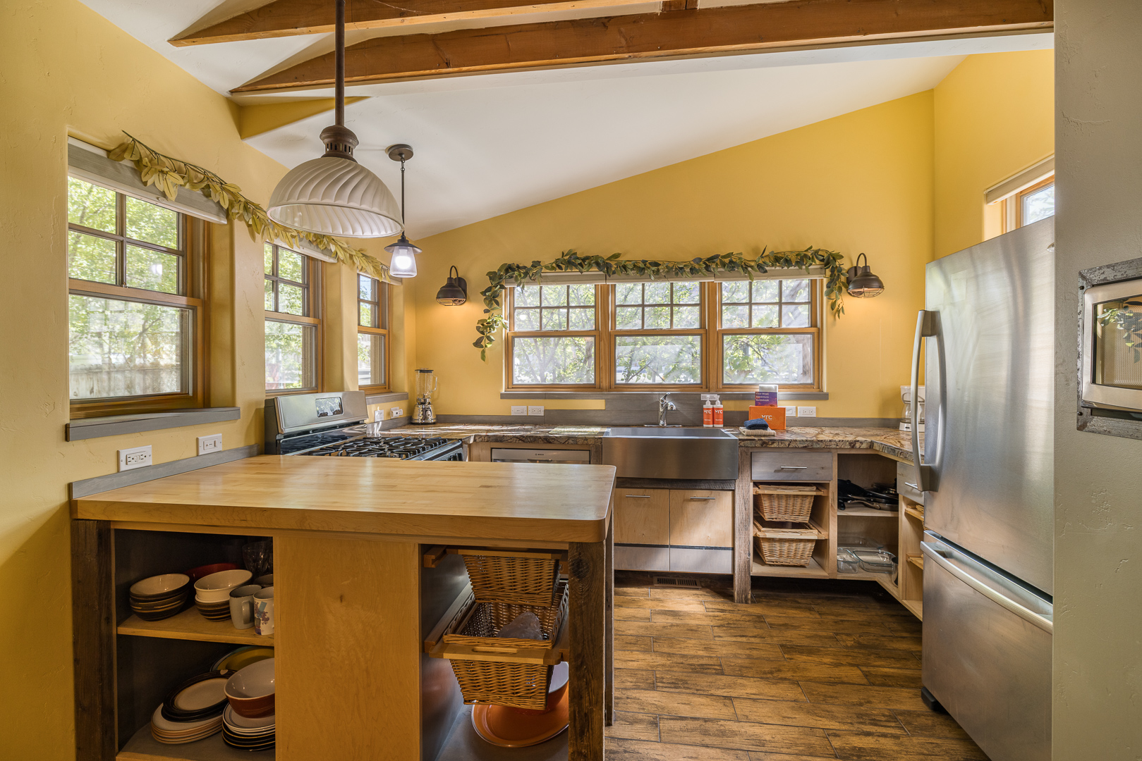 Whip up your favorite meals in this beautifully designed kitchen