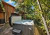 Sit back and relax in the shared hot tub!