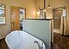 Soaking tub for added relaxation!