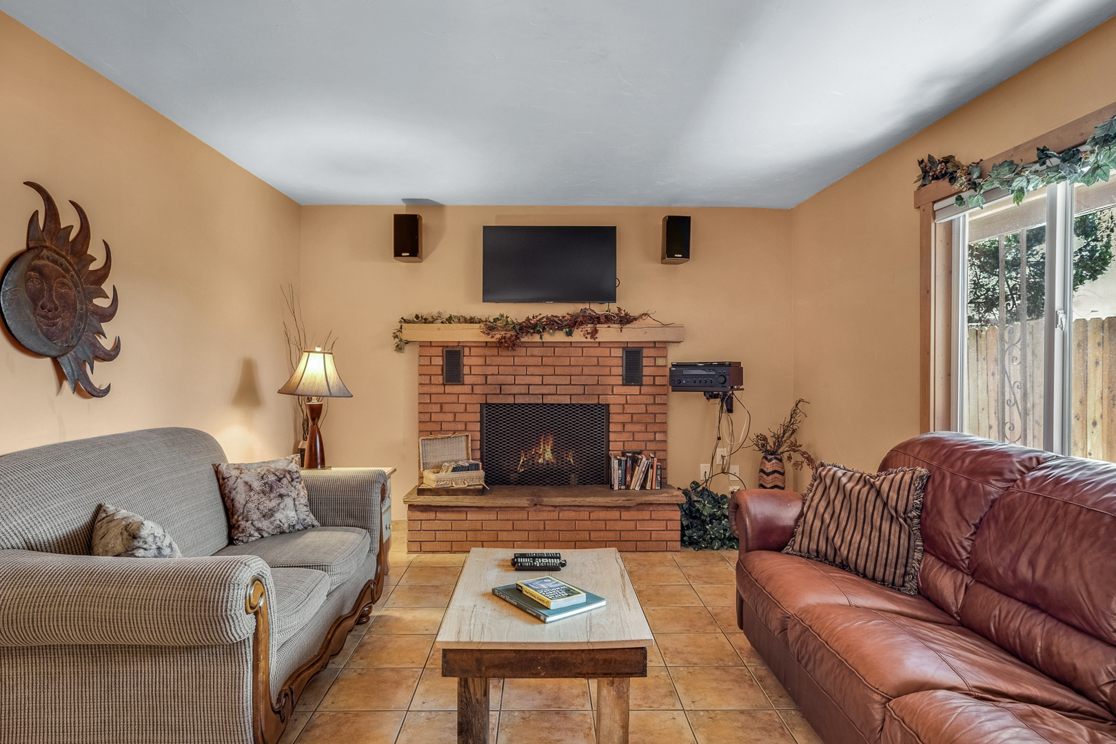 Living room with Smart TV - 3 bedroom unit