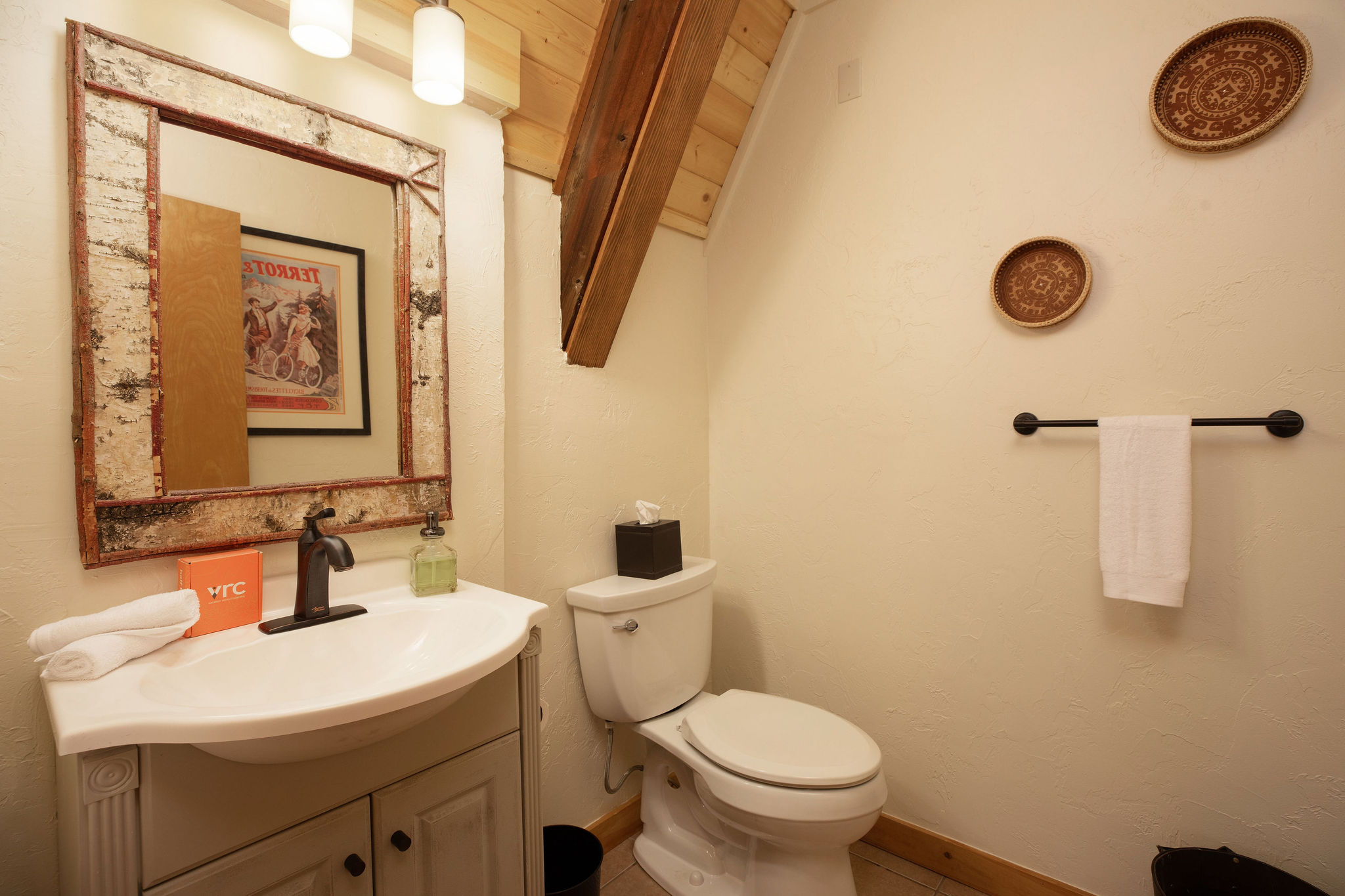 Half bathroom for added flexibility