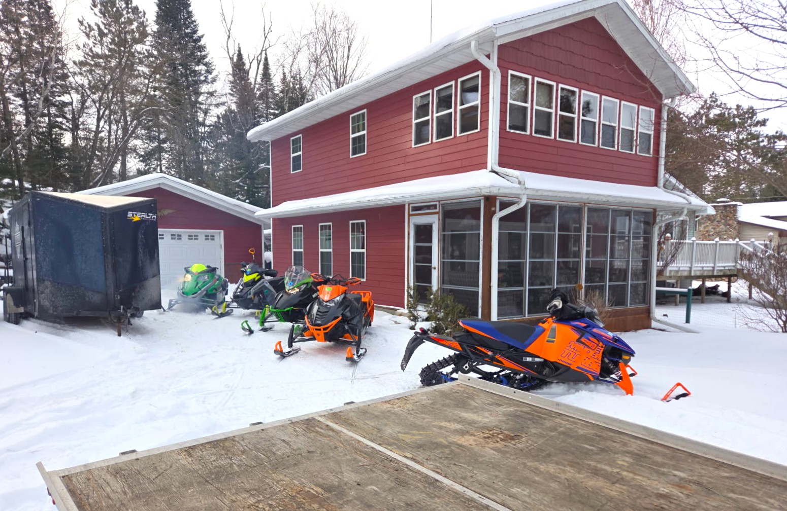 Lakefront Home on Snowmobile Trails! Sleeps 10, Dogs OK | Photo 1