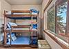 Bedroom #3 features a bunk bed with 3 beds - perfect for kids and families 