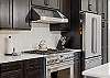 High-end, stainless steel appliances