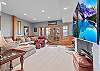 Lower level living room with Smart TV