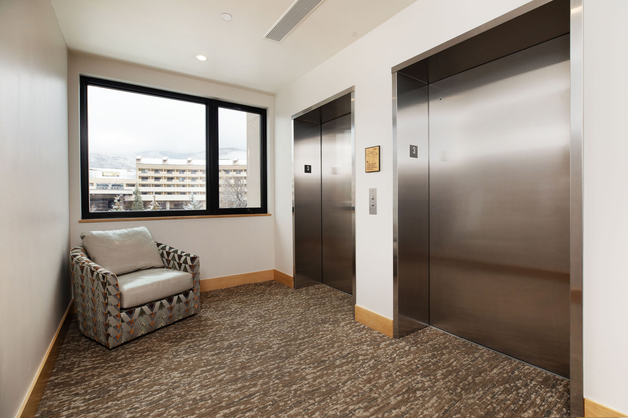 Elevator access is available for each guest